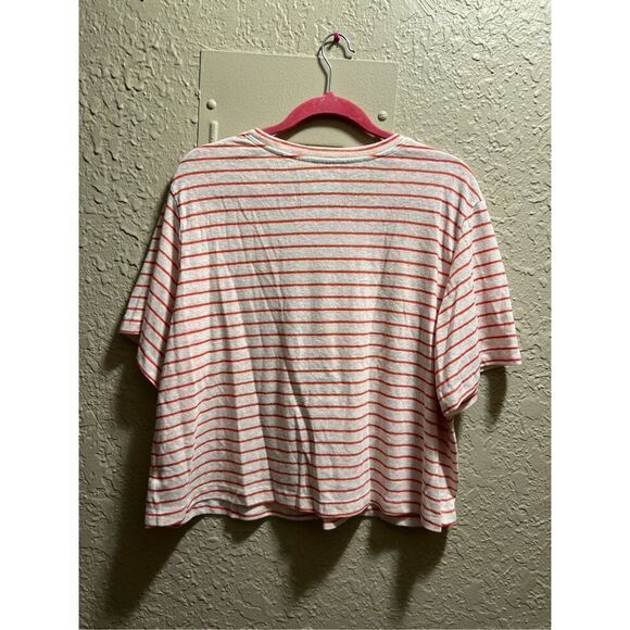 Universal Thread White With Red Stripes T-Shirt Woman’s XXL NEW - Picture 6 of 7